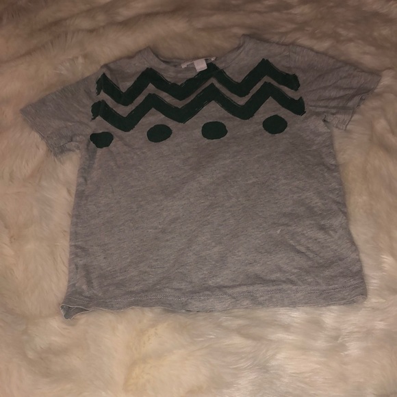 Tribal print Grey and Green Burberry Shirt - Picture 1 of 2